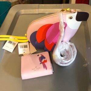 Flock Party Parrot Crossbody and Wallet